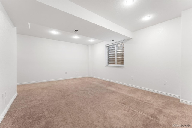 view of carpeted empty room