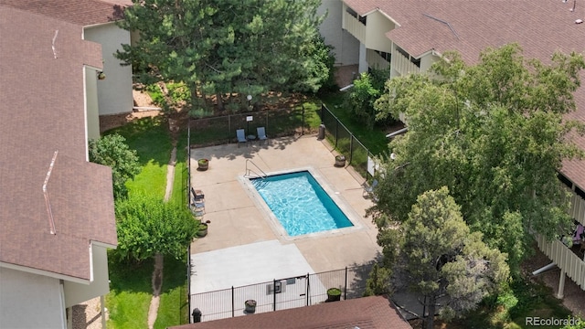 2707 Valmont Rd Unit 106, Boulder, CO 80304 - bird's eye view of a pool
