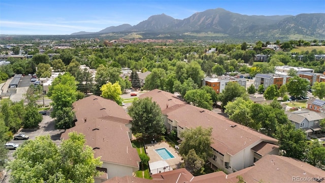 2707 Valmont Rd Unit 106, Boulder, CO 80304 - aerial perspective of suburban area with mountains