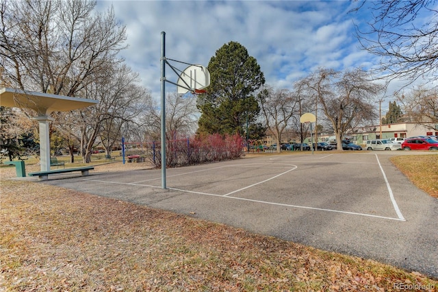 view of sport court