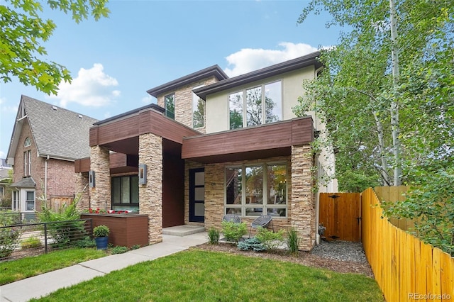 1511 S Pennsylvania St, Denver, CO 80210 - modern home with stone siding and stucco siding