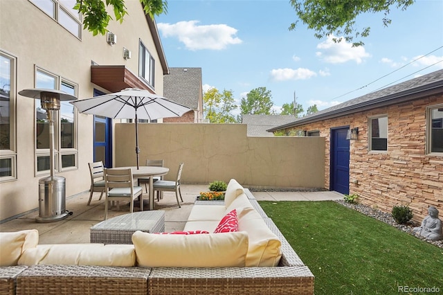 1511 S Pennsylvania St, Denver, CO 80210 - view of patio / terrace featuring an outdoor living space and outdoor dining area