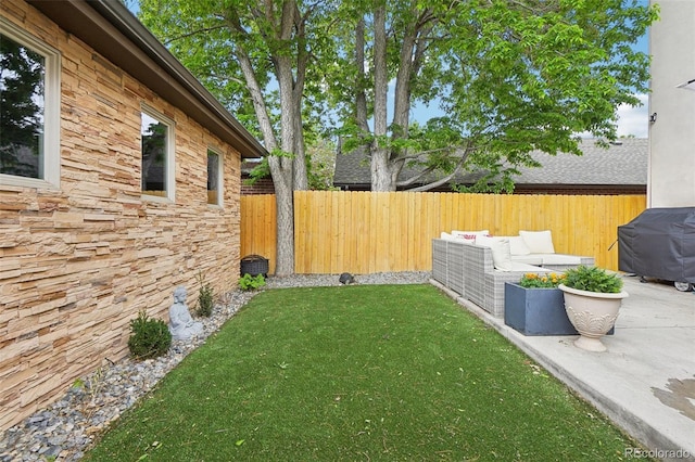 1511 S Pennsylvania St, Denver, CO 80210 - view of yard featuring a patio area and outdoor lounge area