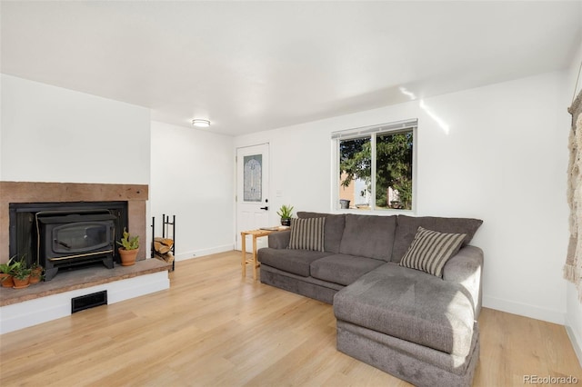 living room featuring wood-type flooring