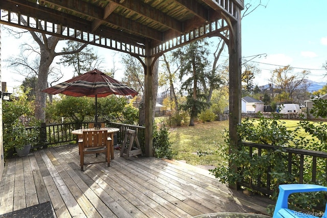 view of wooden deck