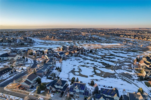 view of snowy aerial view