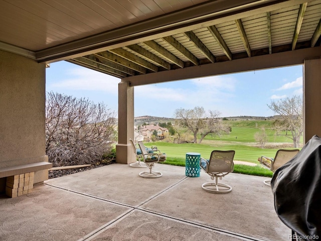 view of patio / terrace with golf course view