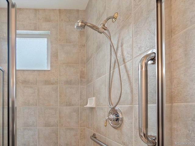 details with a shower stall