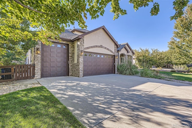 view of front of home featuring a garage