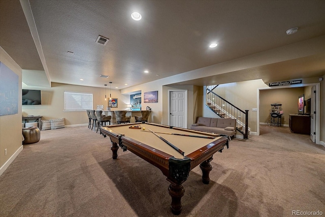 12590 Valentia St, Thornton, CO 80602 - playroom featuring carpet, bar, baseboards, and recessed lighting