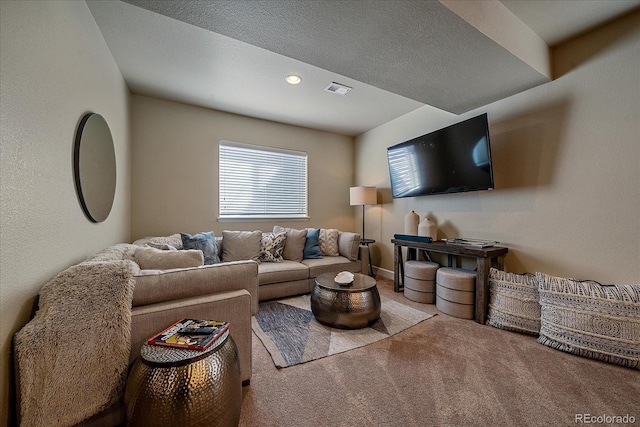 12590 Valentia St, Thornton, CO 80602 - carpeted living area with recessed lighting
