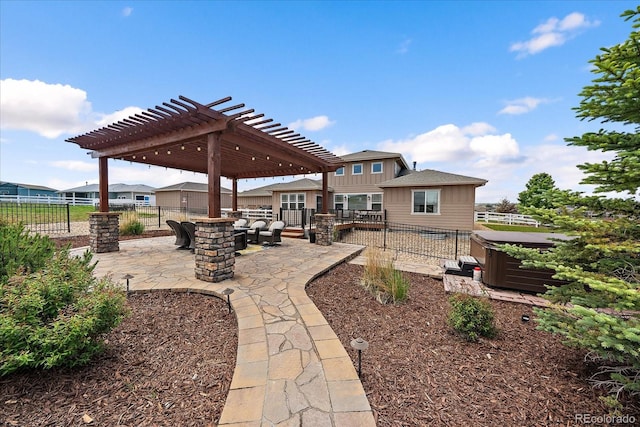12590 Valentia St, Thornton, CO 80602 - view of patio with a pergola and a hot tub
