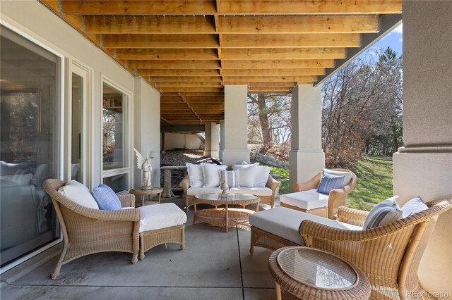 view of patio / terrace with outdoor lounge area