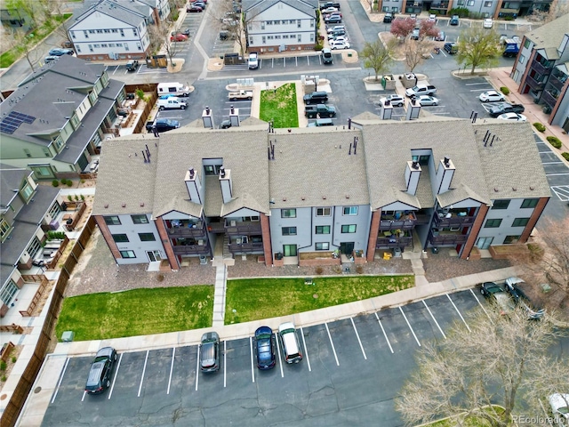 bird's eye view with a residential view