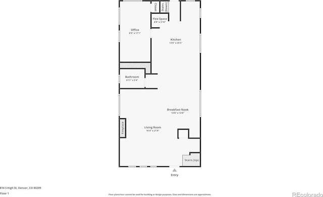 814 S High St, Denver, CO 80209 - floor plan / room layout
