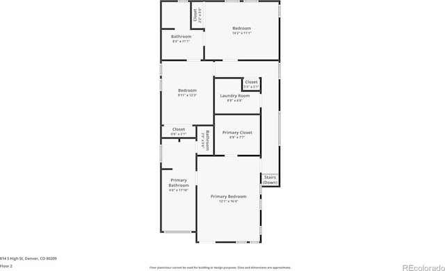 814 S High St, Denver, CO 80209 - floor plan / room layout