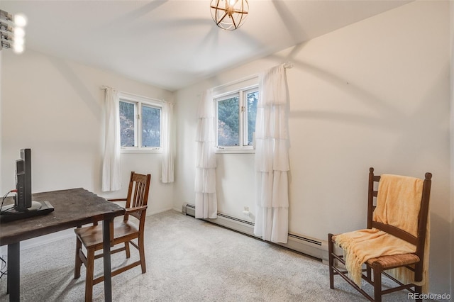 11531 S Deer Creek Rd, Littleton, CO 80127 - office area with light carpet and baseboard heating