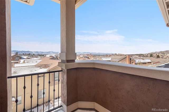 balcony with a mountain view