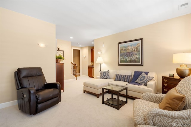 view of carpeted living room