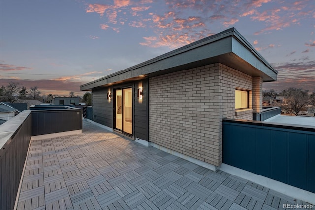 535 Josephine St, Denver, CO 80206 - view of patio terrace at dusk