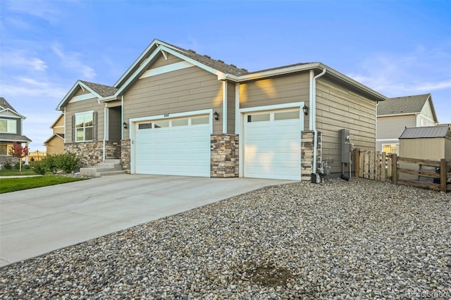 view of front of home featuring a garage