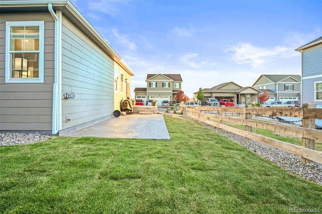 view of yard with a patio