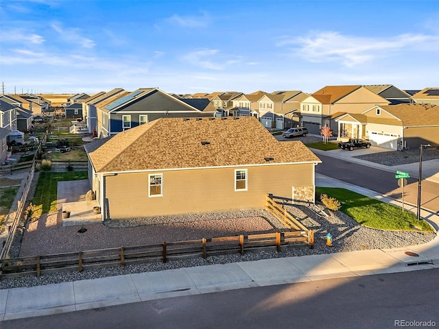 exterior space with a garage