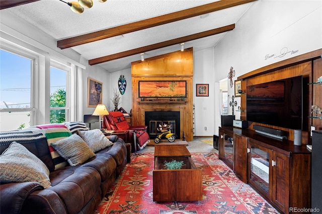 214 Poppy St, Golden, CO 80401 - carpeted living room featuring a fireplace and a textured ceiling