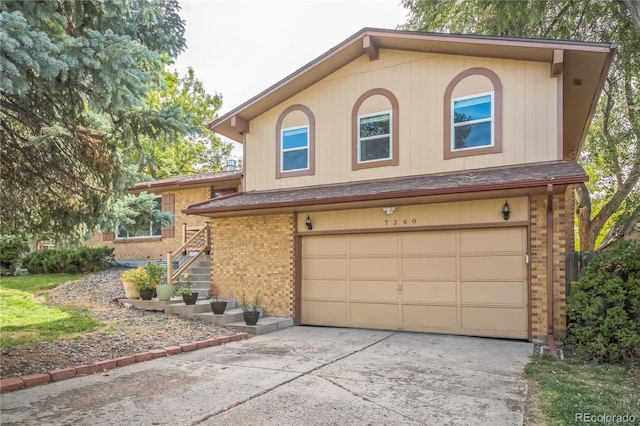 view of front of home featuring a garage