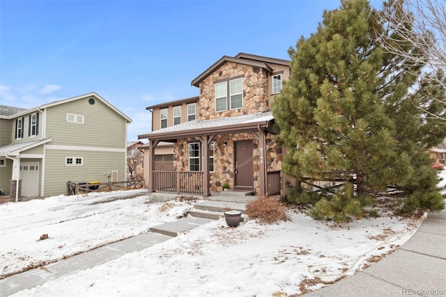 front of property with a porch