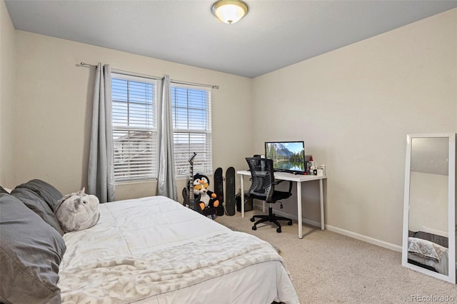 view of carpeted bedroom