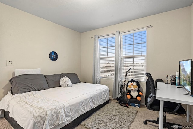 view of carpeted bedroom