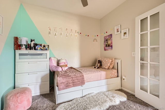 5255 Memphis St Unit 311, Denver, CO 80239 - carpeted bedroom featuring ceiling fan and baseboards