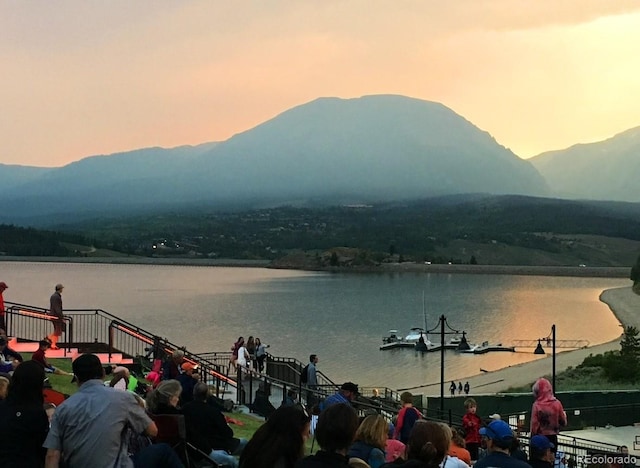 water view with mountains