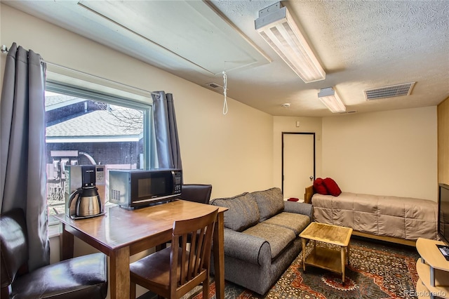 1350 Tolland Rd, Rollinsville, CO 80474 - living room with attic access, a textured ceiling, and visible vents