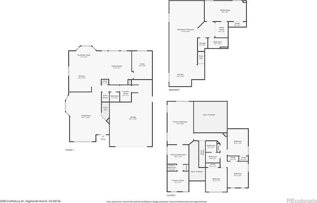3490 Craftsbury Dr, Highlands Ranch, CO 80126 - view of property floor plan