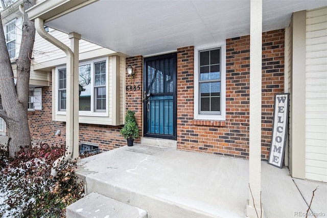 view of doorway to property