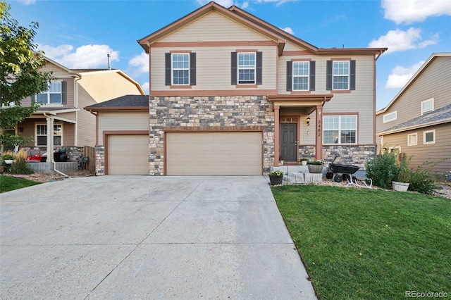 view of front of property with a front yard