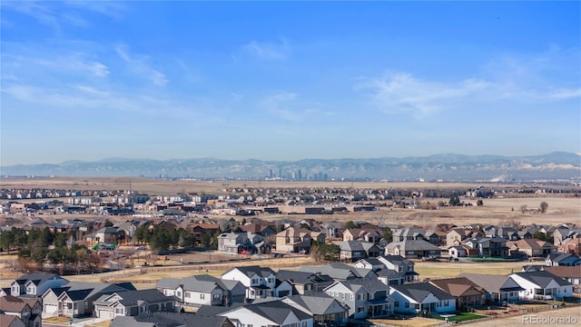 view of mountain feature with a residential view