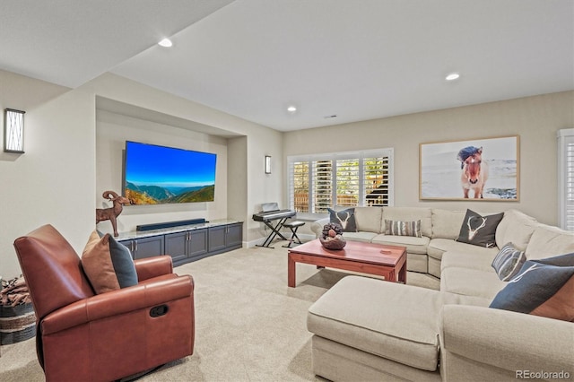 view of carpeted living room