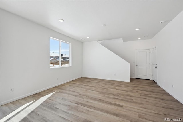 interior space featuring light hardwood / wood-style floors