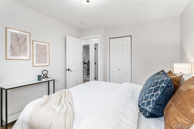 bedroom with a closet