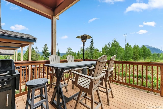 60 Black Diamond Trl Unit 60D, Silverthorne, CO 80498 - deck featuring outdoor dining area and a mountain view