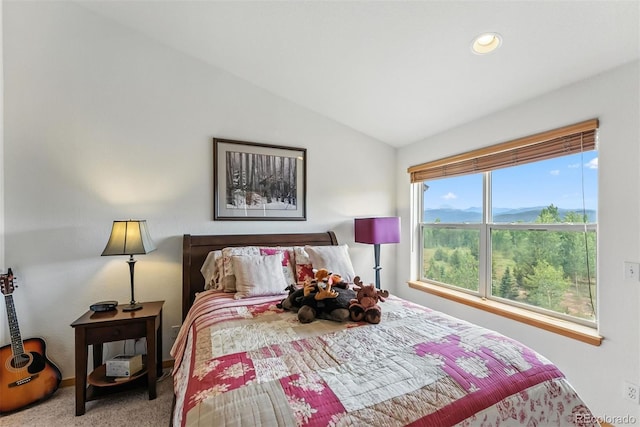 60 Black Diamond Trl Unit 60D, Silverthorne, CO 80498 - bedroom with vaulted ceiling, carpet, and recessed lighting