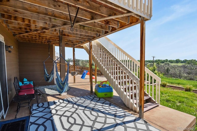 9233 Waters Edge Dr, Fountain, CO 80817 - view of patio with stairs