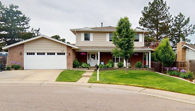 6278 E Euclid Ave, Centennial, CO 80111 - traditional home featuring a garage, concrete driveway, and a porch