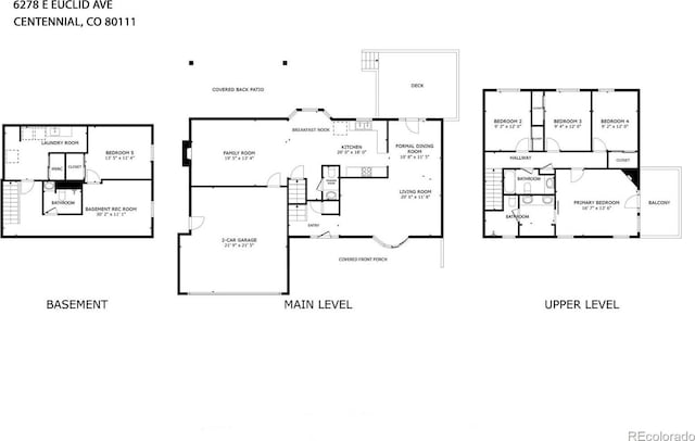 6278 E Euclid Ave, Centennial, CO 80111 - home floor plan