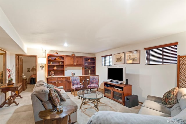 view of carpeted living room