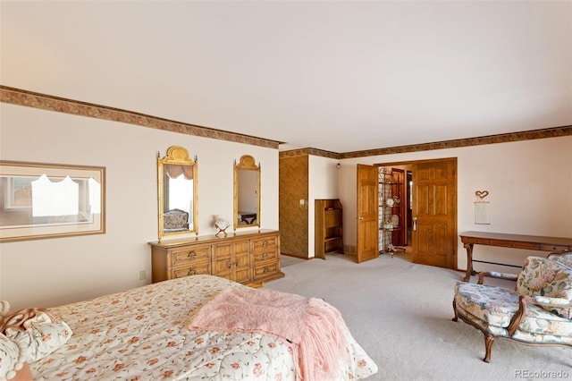 view of carpeted bedroom