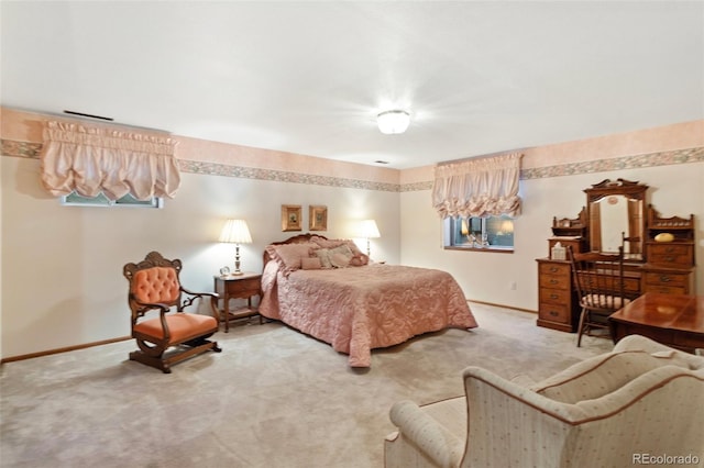 view of carpeted bedroom